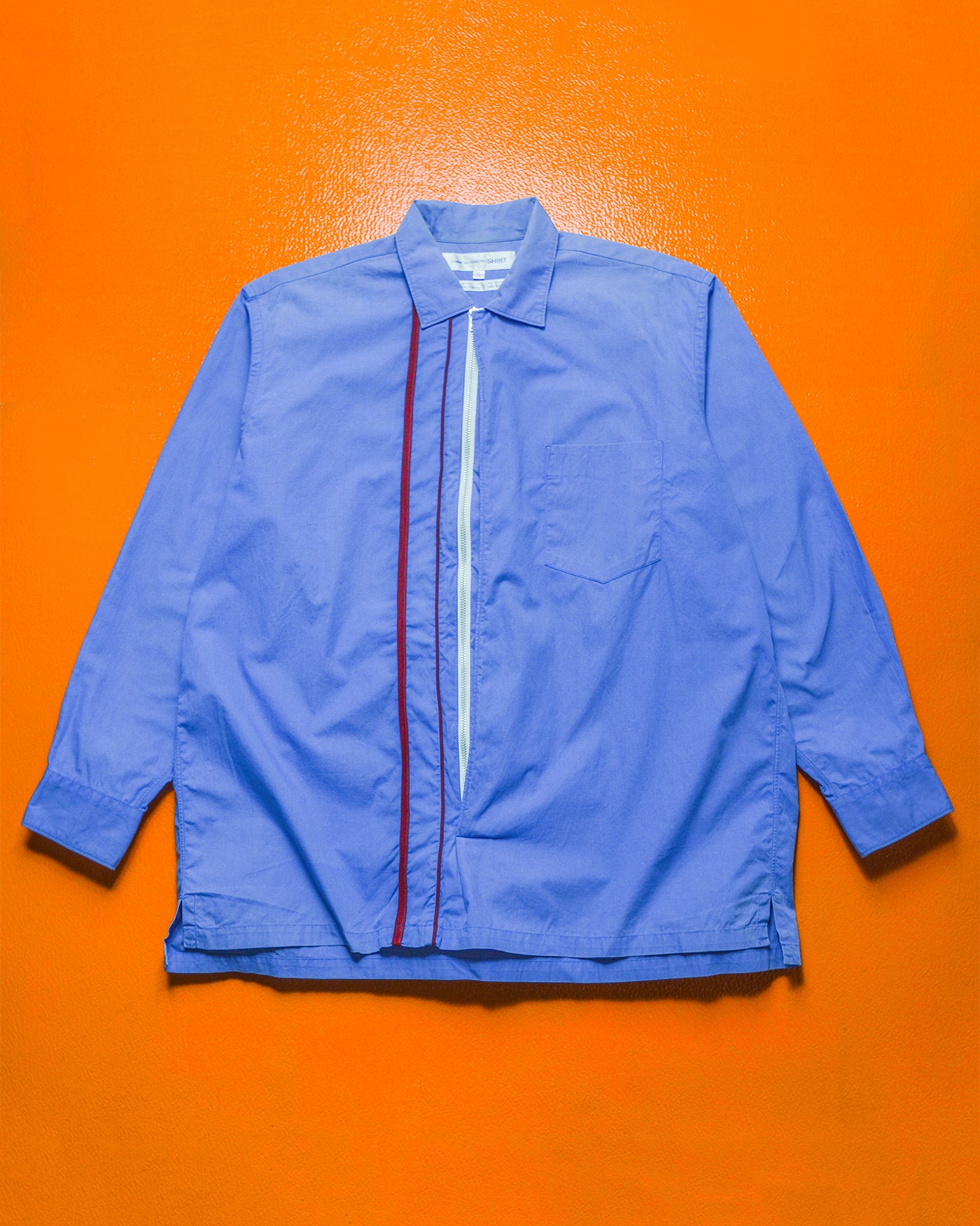 90s 4/5 Zip Asymmetrical Lavender Shirt (~M~)