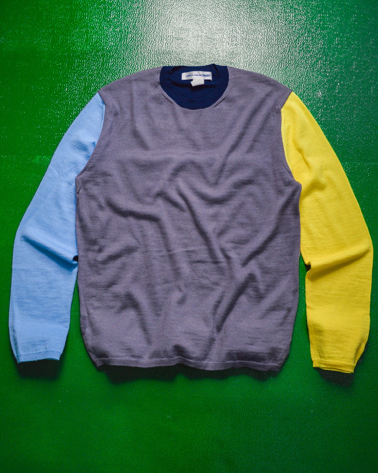 Split Colour Light Knit Jumper (~M~)