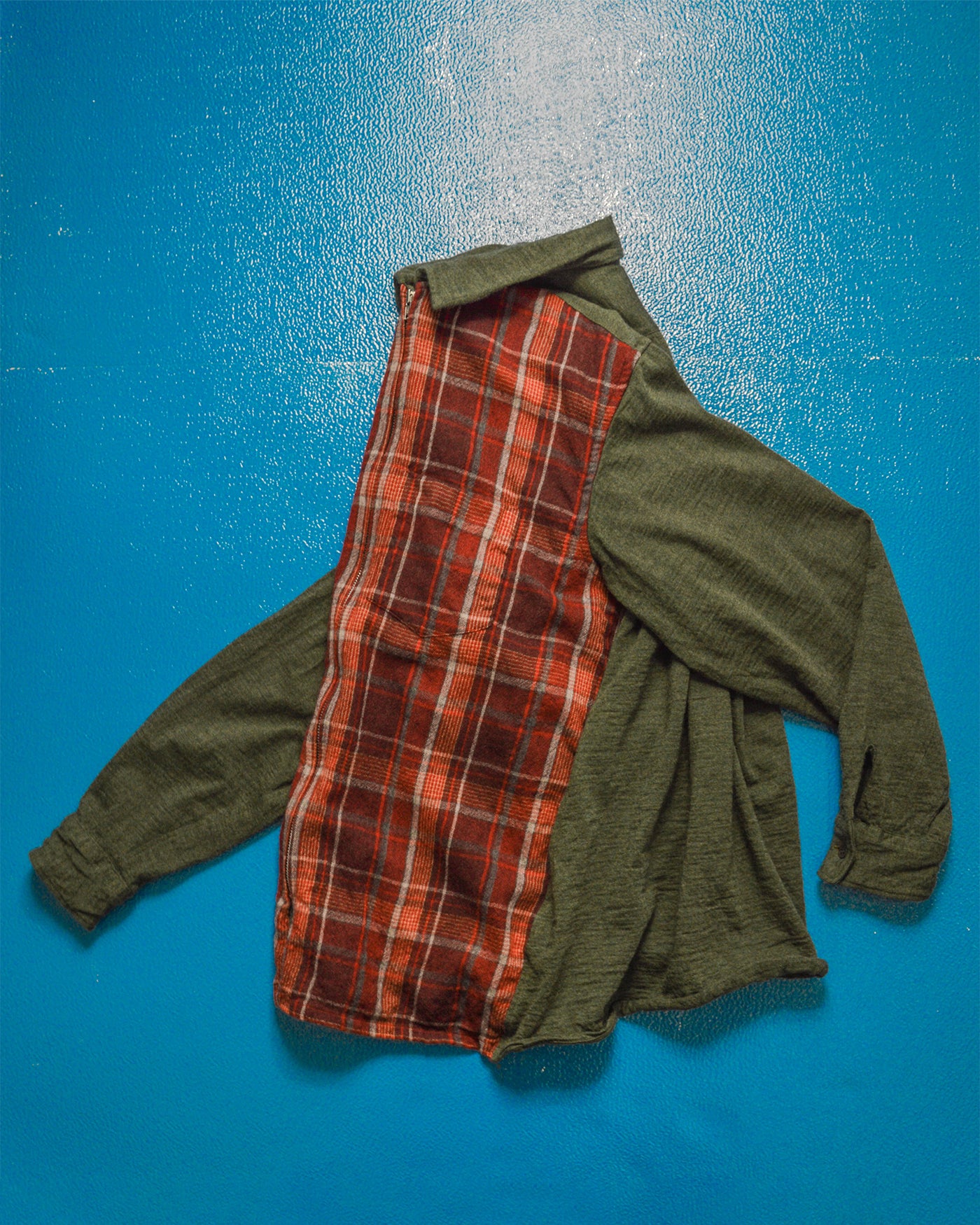 Comme des Garcons CdG Shirt Vintage 90s Plaid Front Zip Up Lightweight Jacket L shop.allenreji