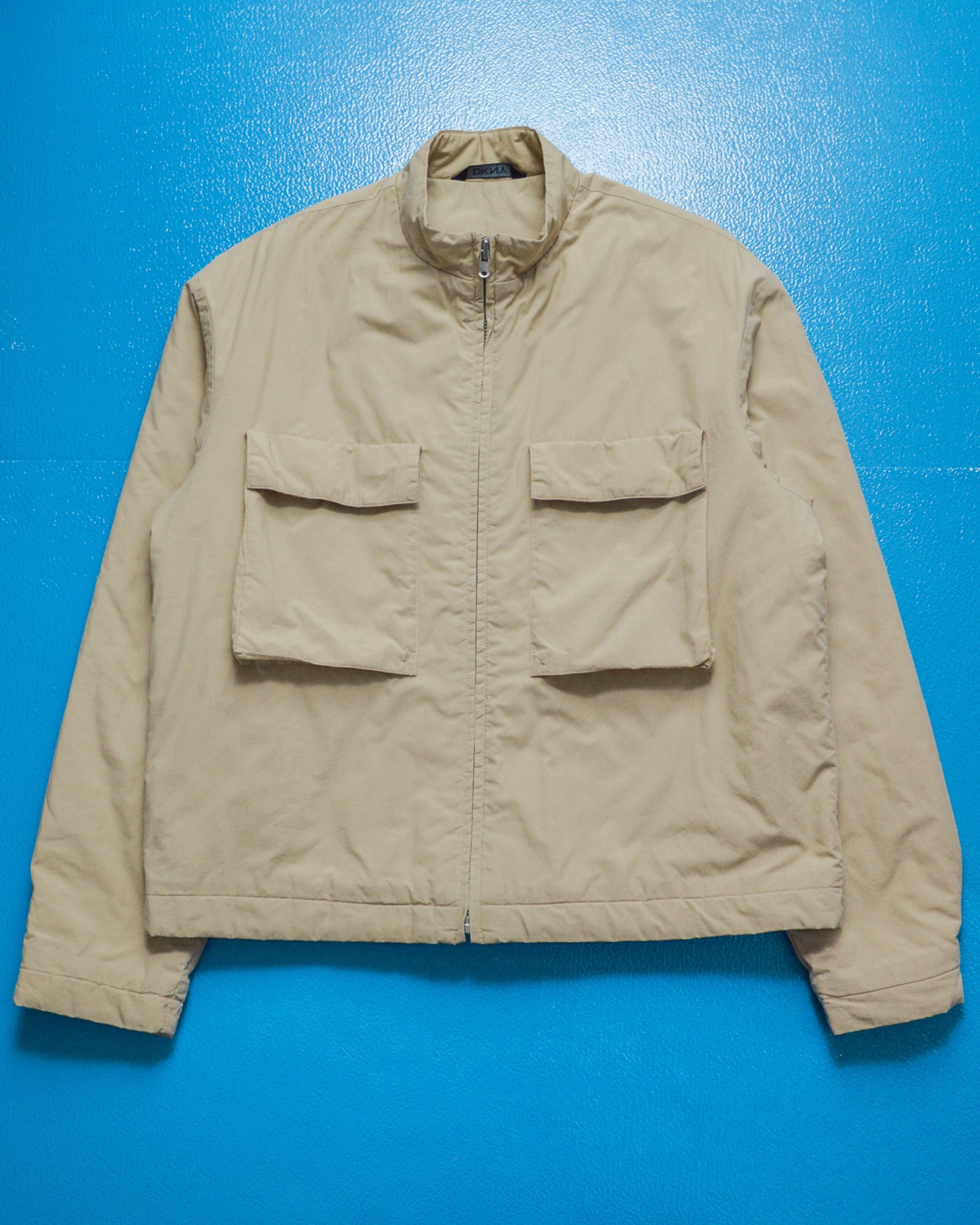 Early 2000s Beige Minimal Padded Short Jacket (M)