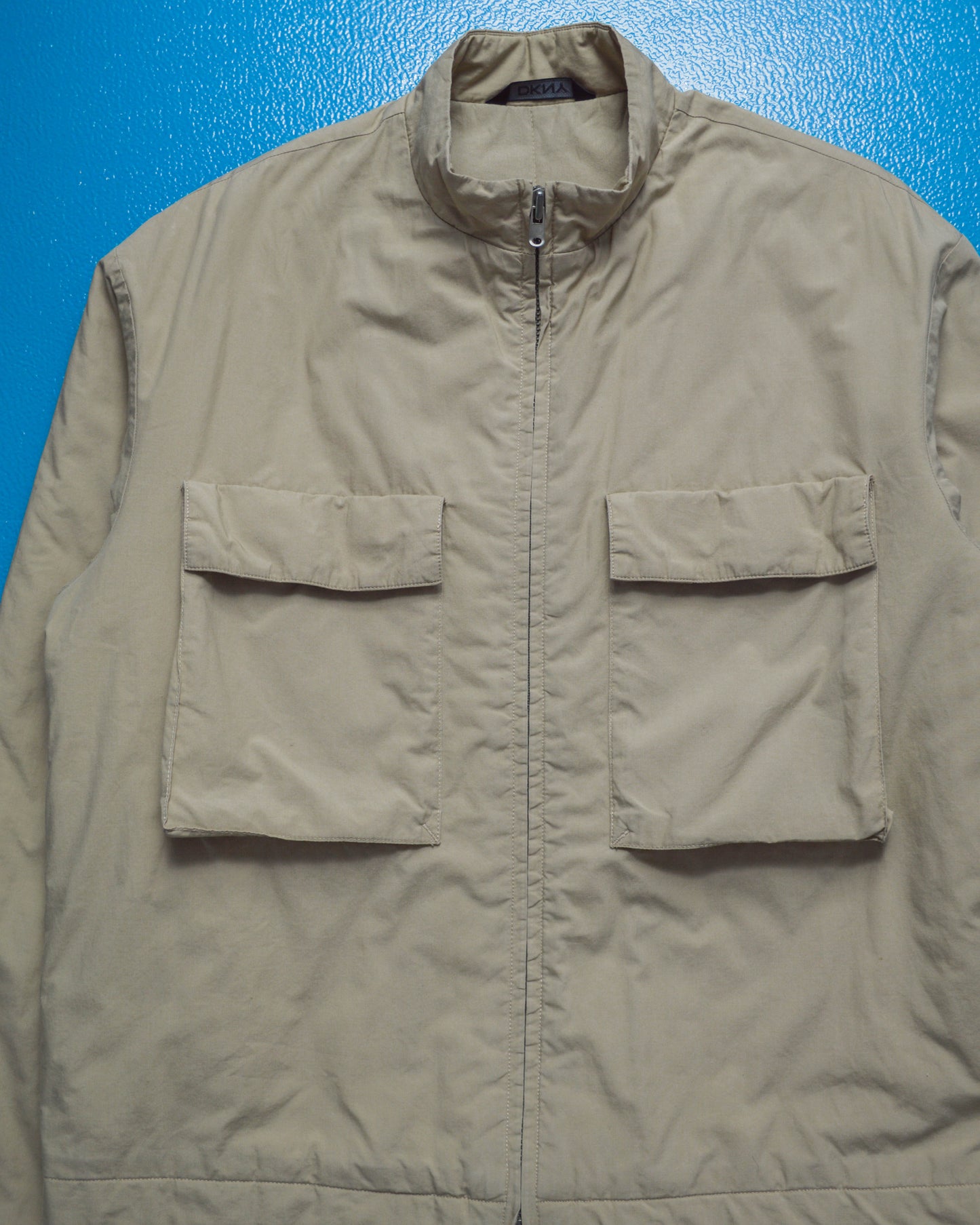 Early 2000s Beige Minimal Padded Short Jacket (M)