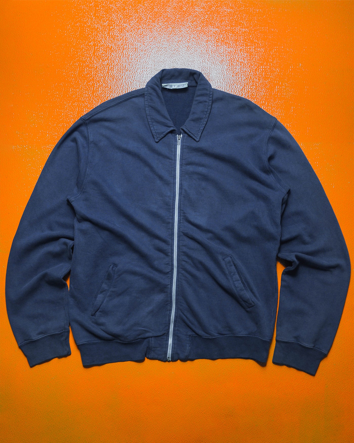 Washed Navy Zip Up Track Top (M)