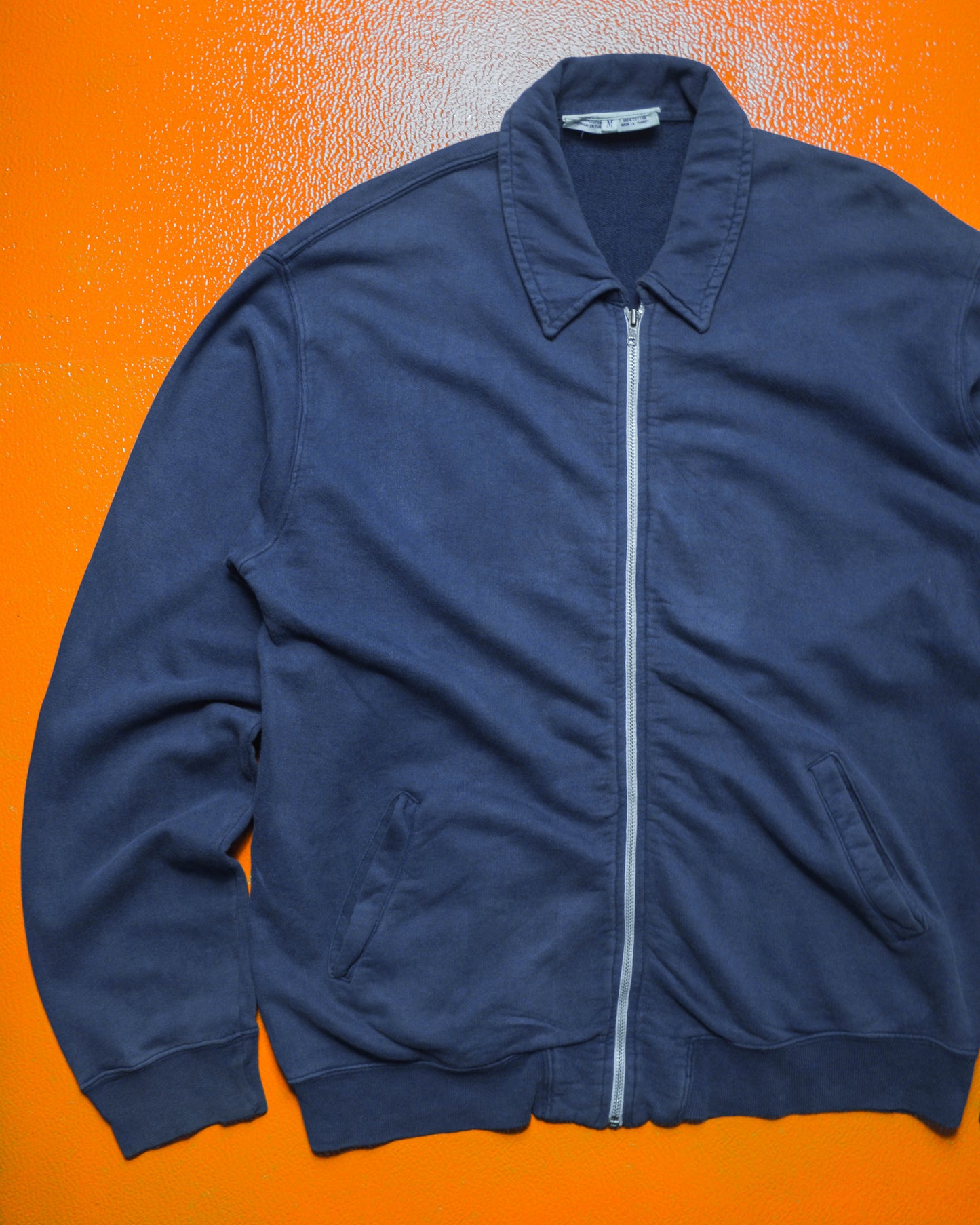 Washed Navy Zip Up Track Top (M)