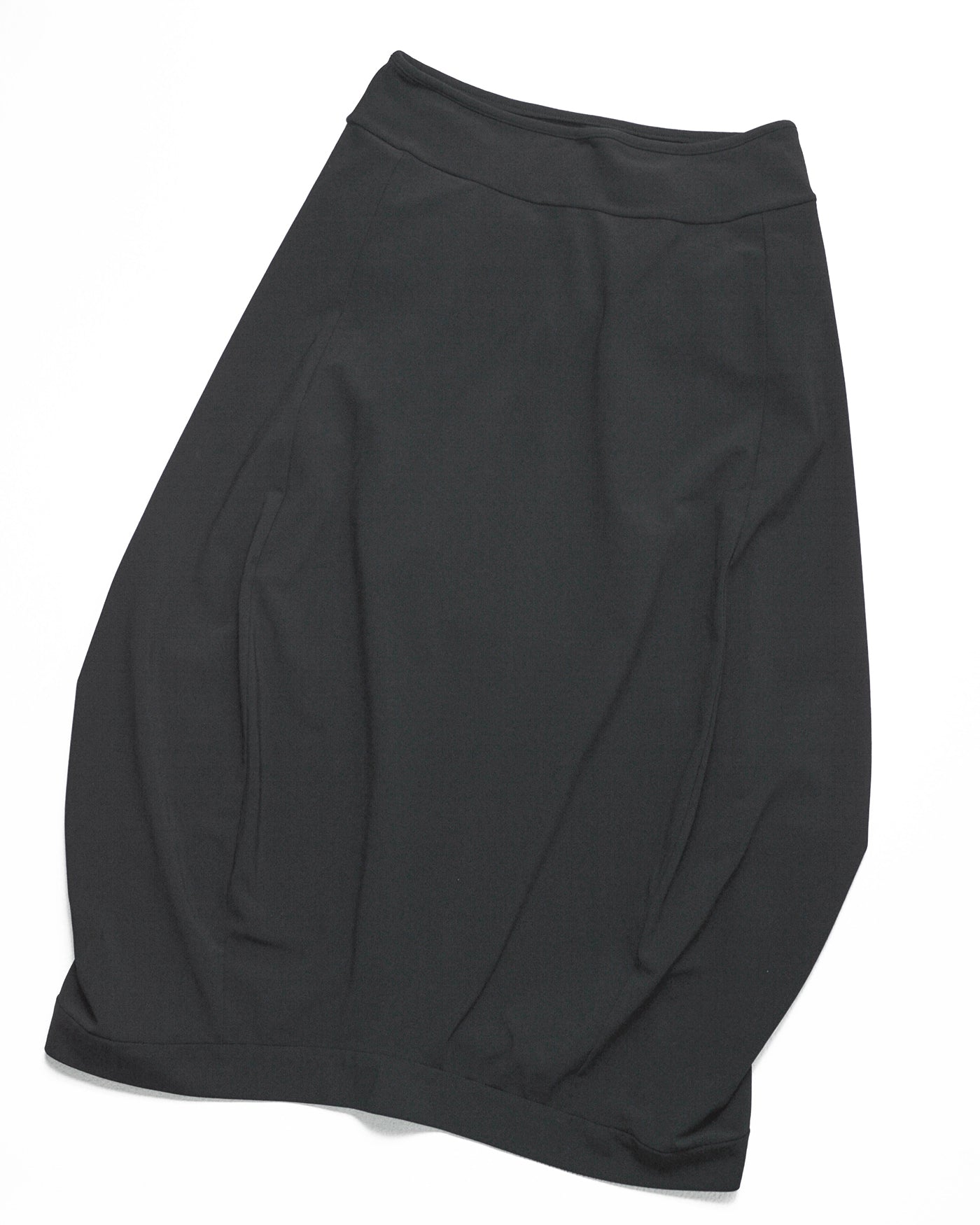 Black Dual Back Zip Balloon Style Skirt (5)