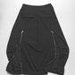 Black Dual Back Zip Balloon Style Skirt (5)