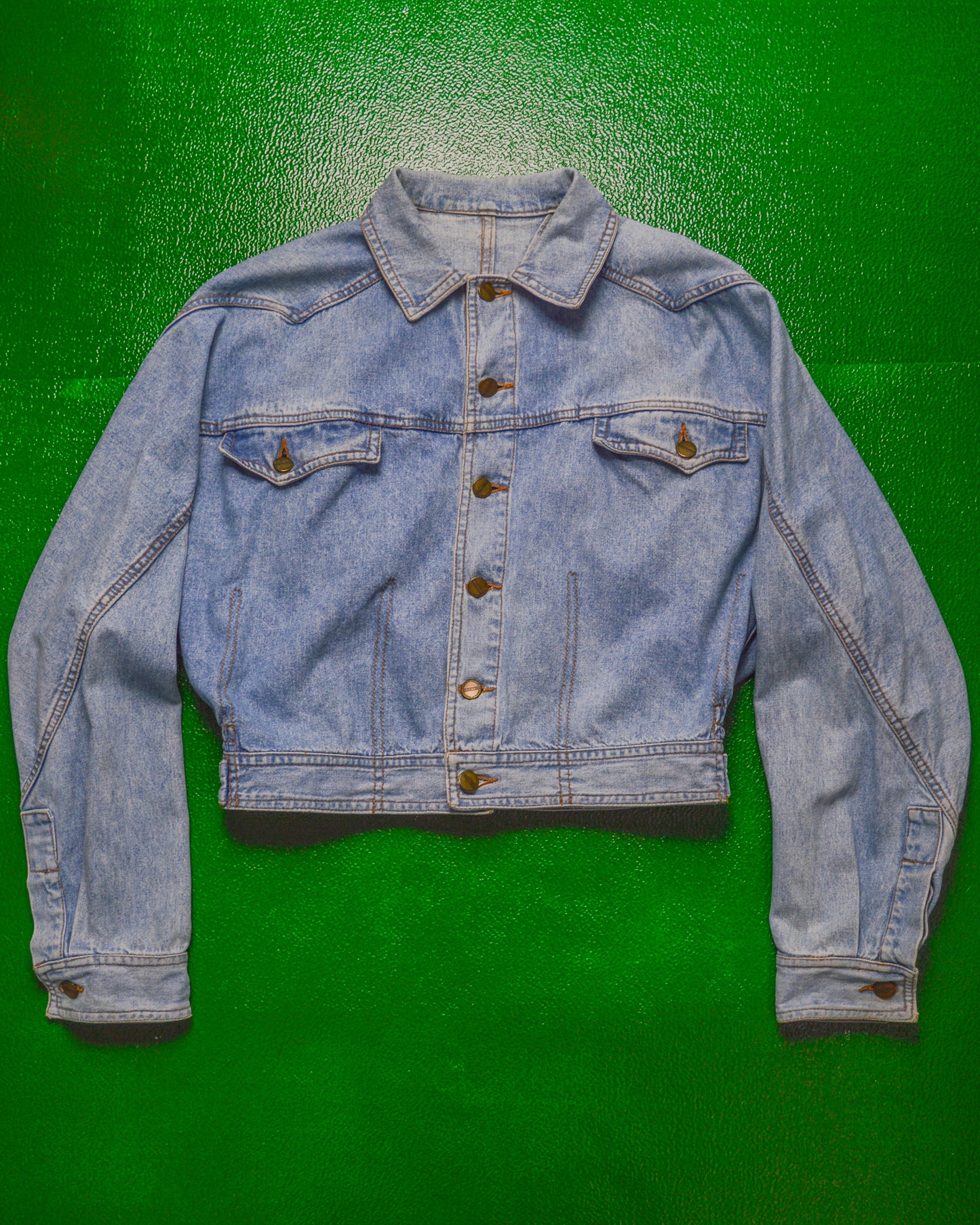 90s Cropped Balloon Denim Jacket (~S~)