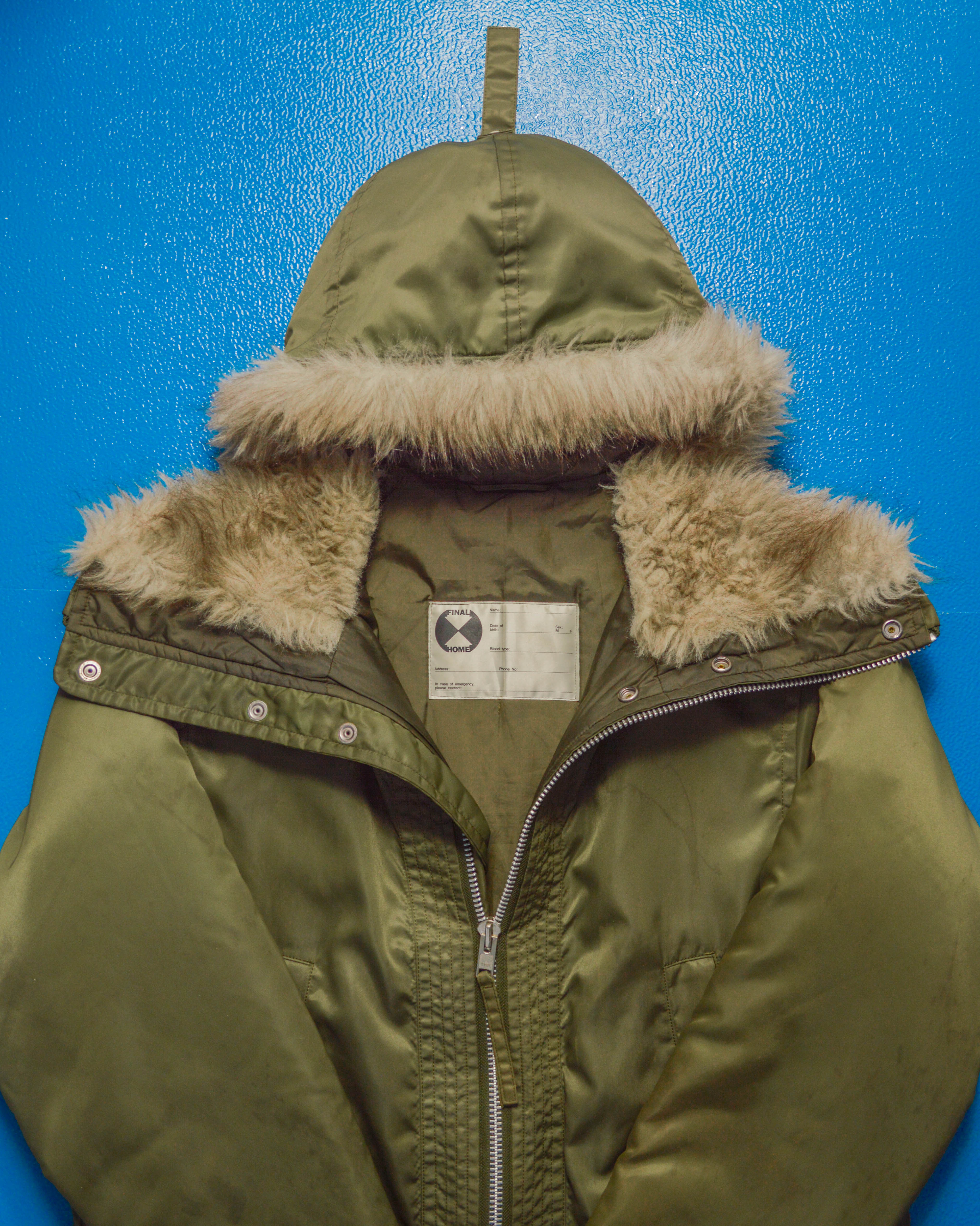 Spring 2000 Face Fur Military Style Parka Jacket (M~L)