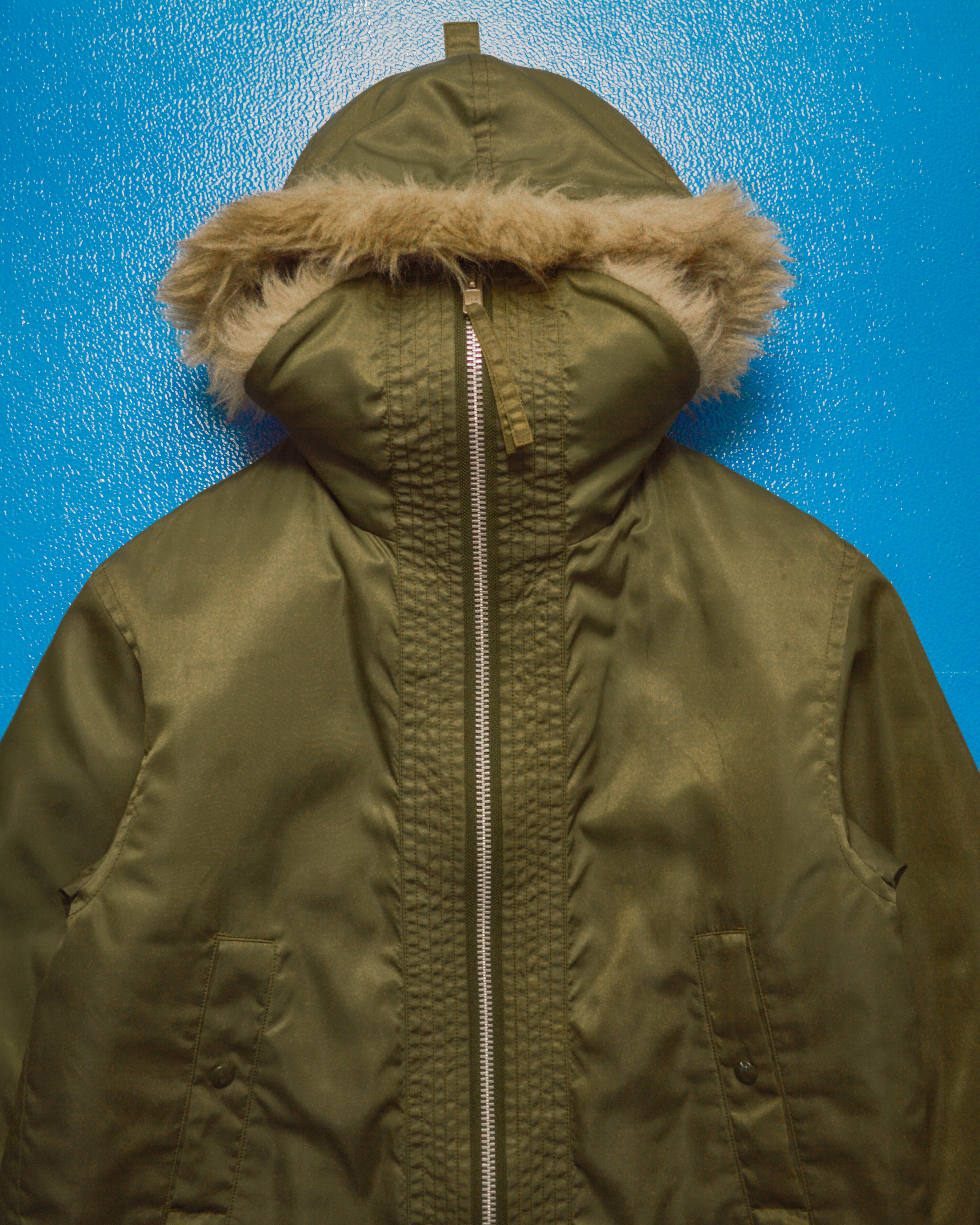 Final Home Early 2000s Face Fur Military Style Parka Jacket