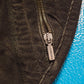 Washed Black Corduroy Zipped Pocket Pants (34)