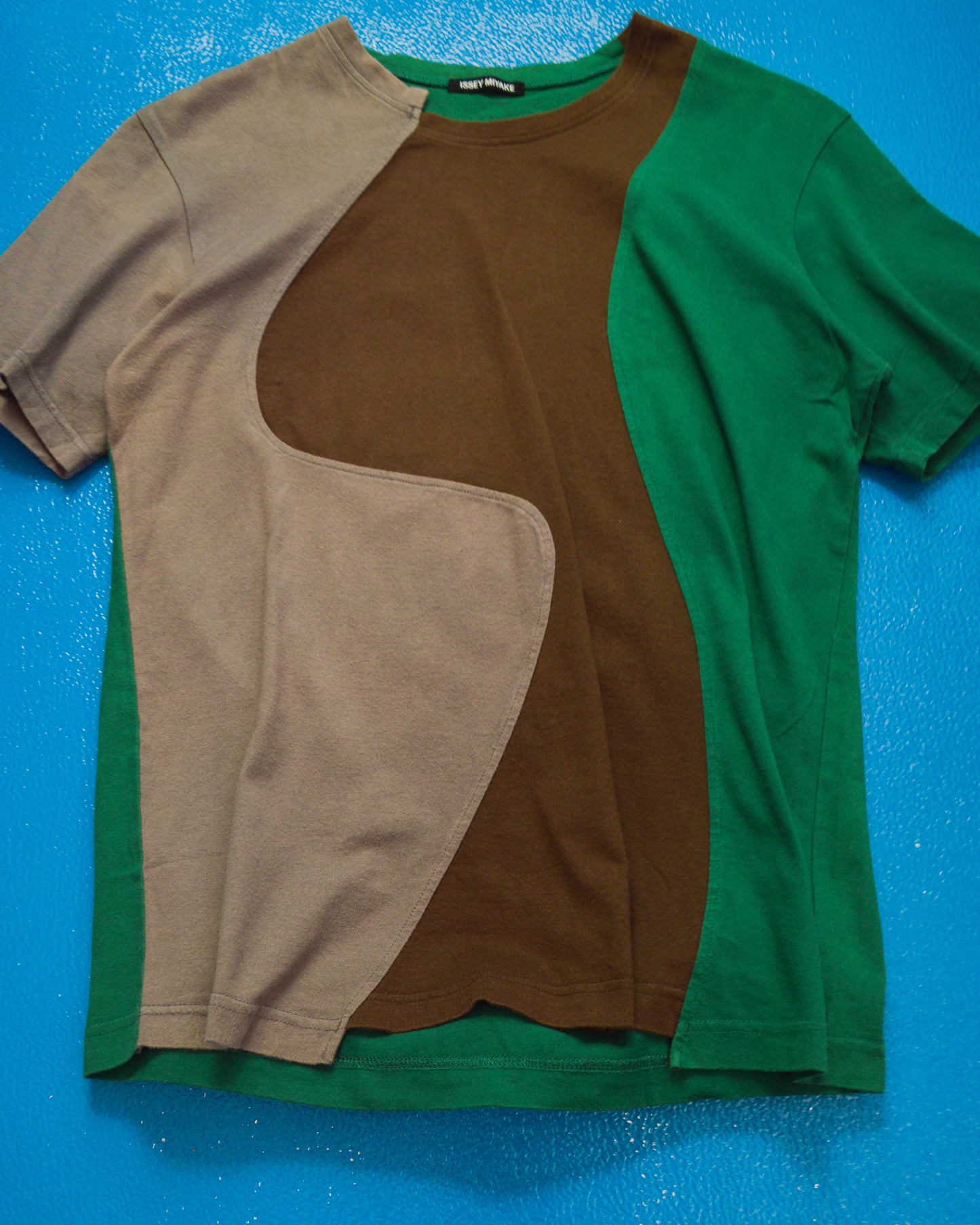 Organic Panelled Asymmetrical Earth Tone T-shirt (~M~)