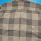 80s Oat  Grey Check Mandarin Collar Shirt (~M~)