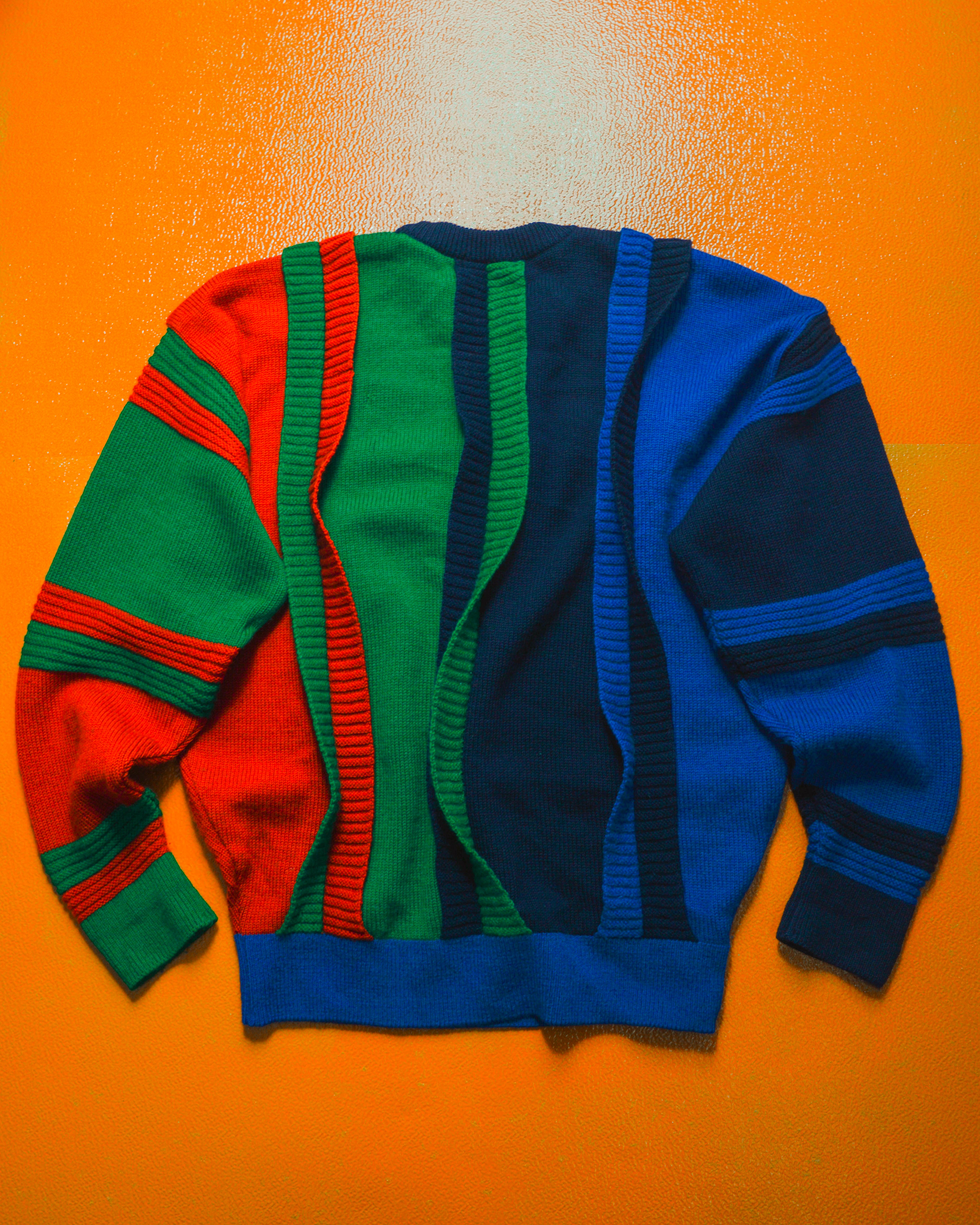 Red yellow green blue sweater hot sale