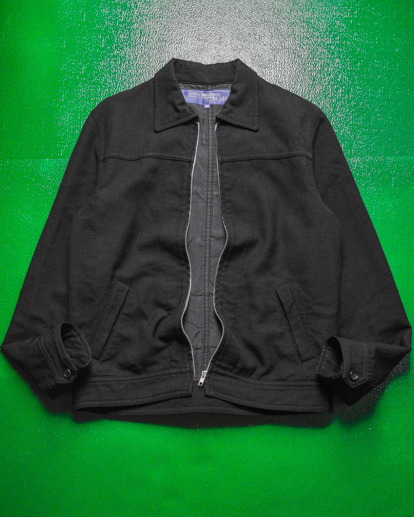 2002 Black Wool Zip Up Trucker Jacket (M~L)