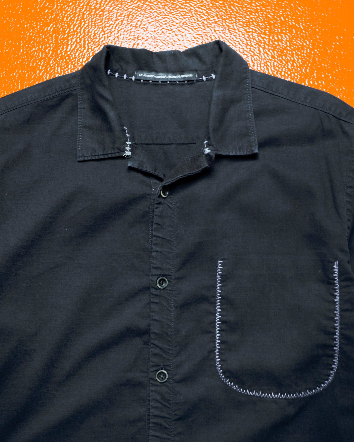 Reconstructed Style Corduroy Panelled Open Collar Longsleeve Shirt (~M~)