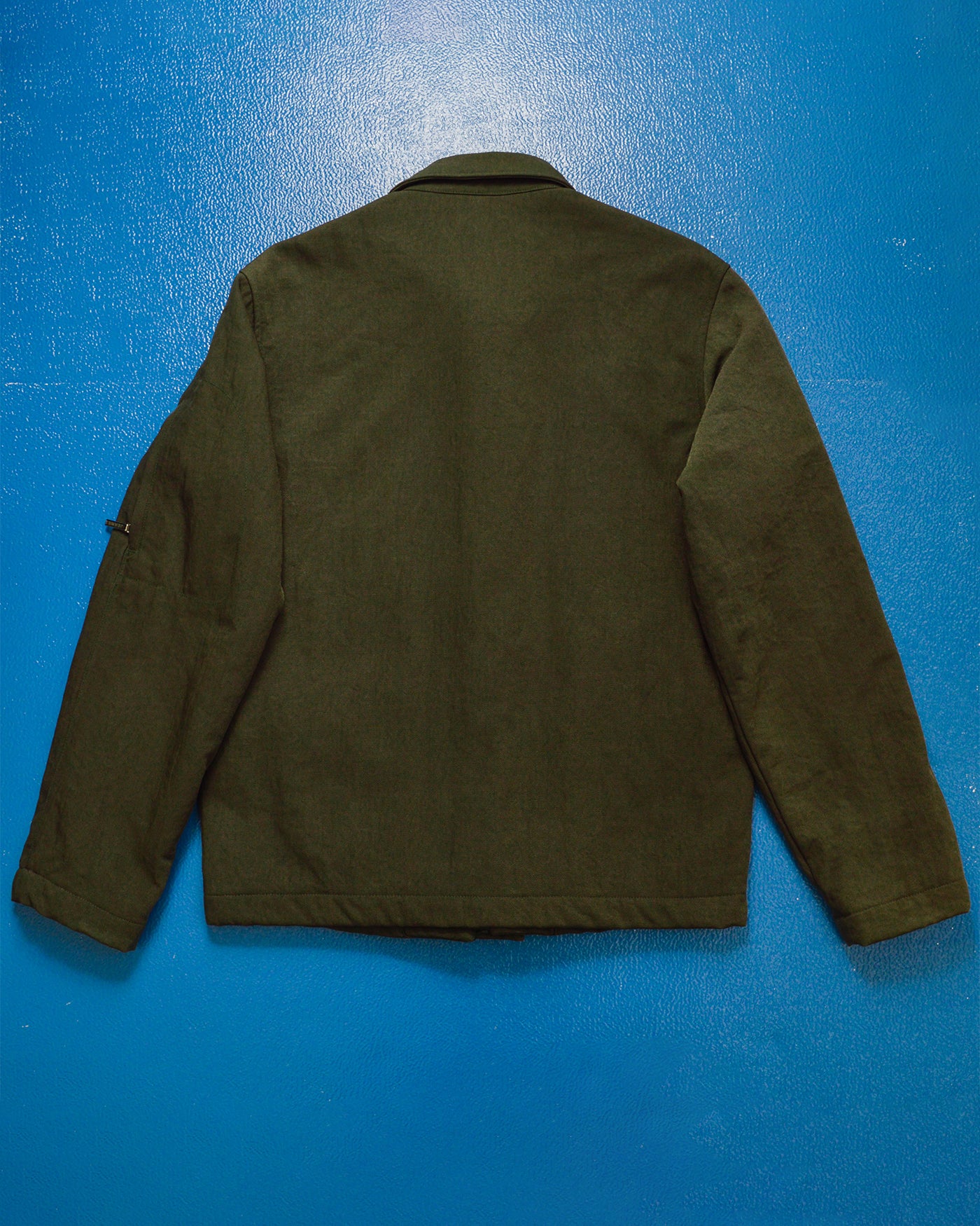 Late 90s Muted Green 3-D Pocket Asymmetrical Quilted Jacket (~M~)