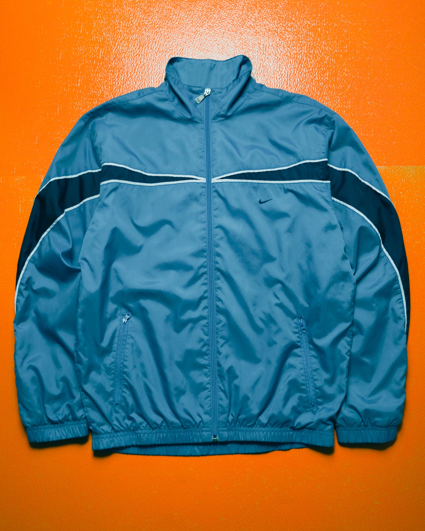 Fall 2002 Blue  Navy Panelled Lined Track Jacket (S)