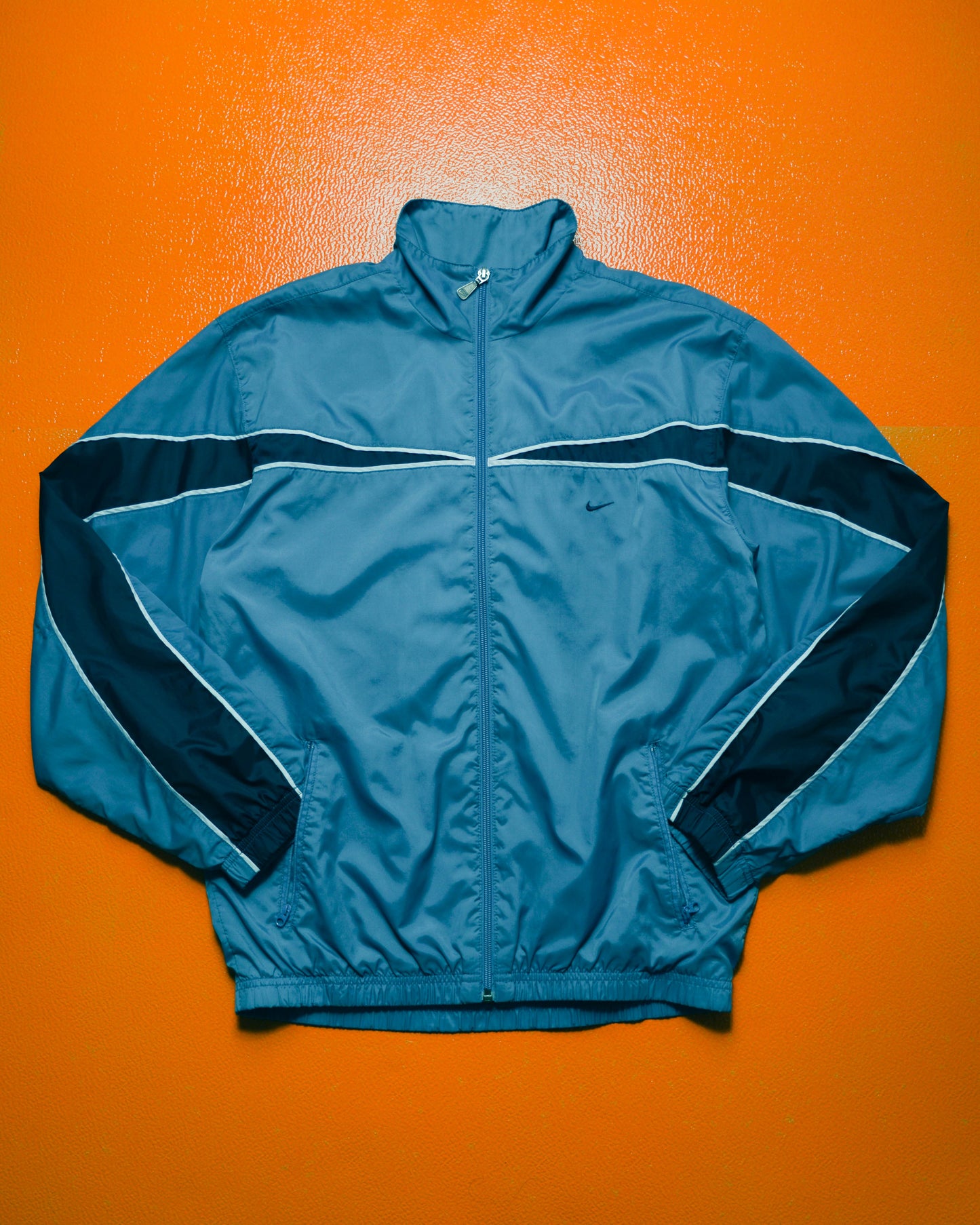 Fall 2002 Blue  Navy Panelled Lined Track Jacket (S)