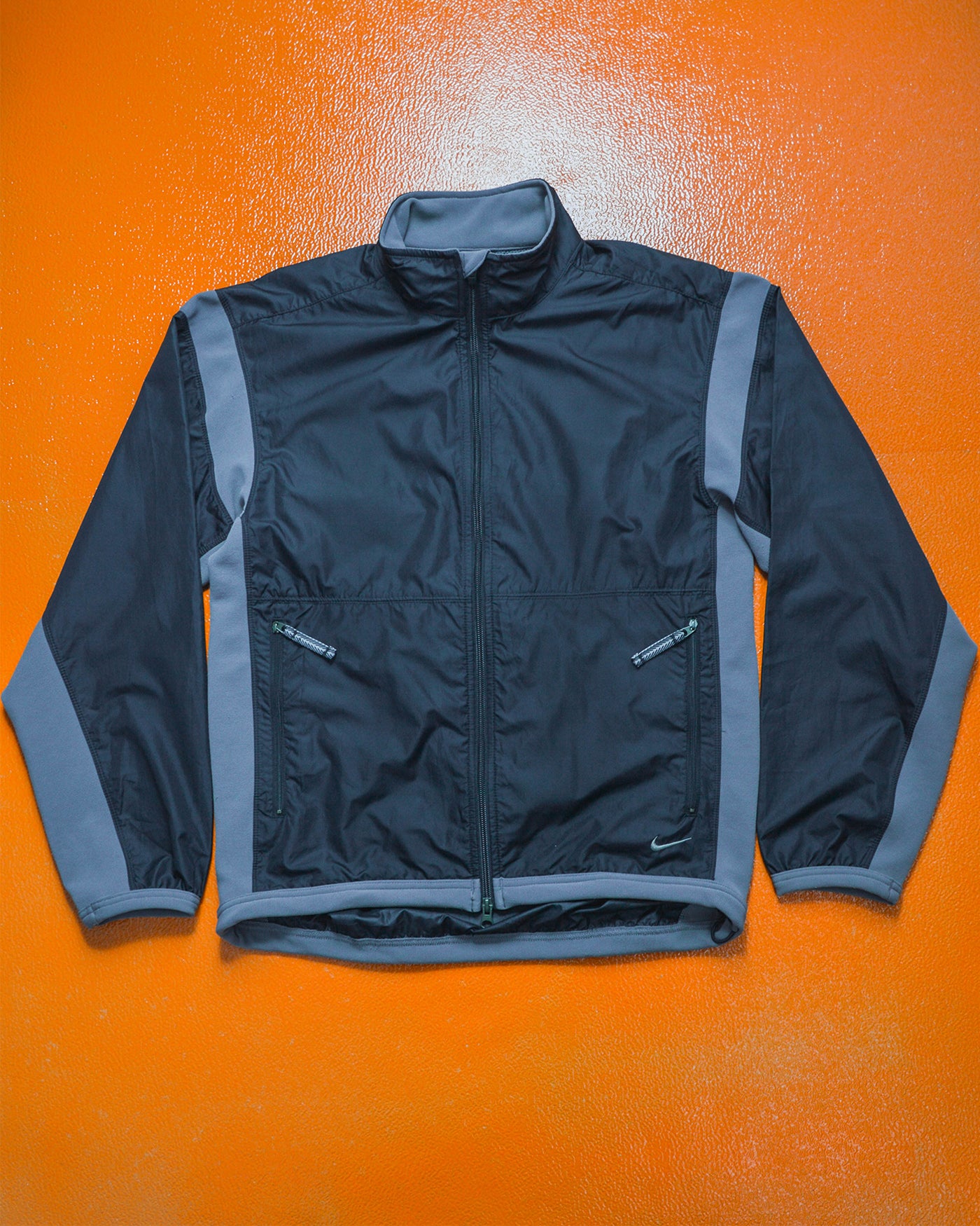 Spring 2003 Grey / Black Stretch Panel Track Jacket (S)