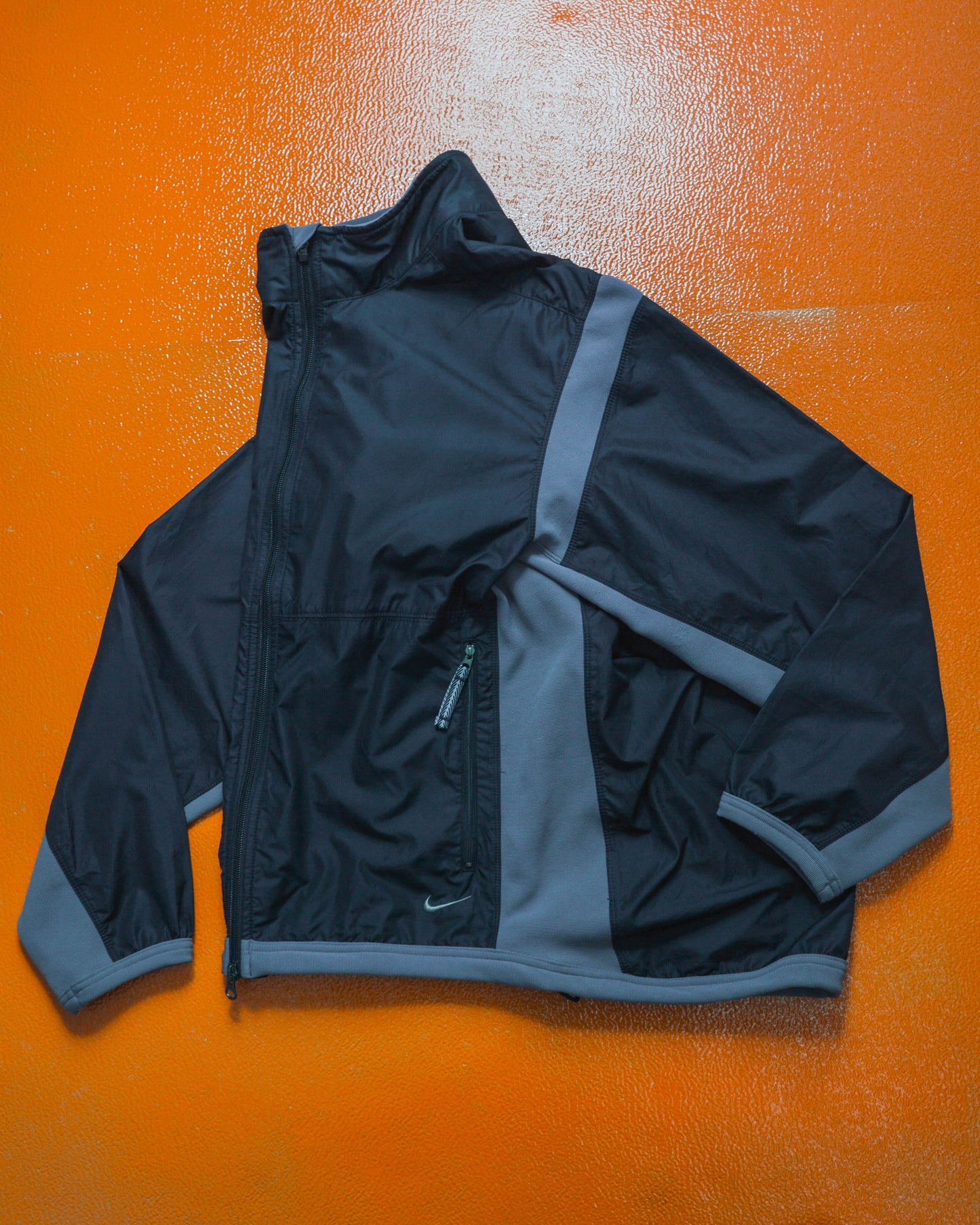 Spring 2003 Grey / Black Stretch Panel Track Jacket (S)