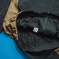 Subtle Tectonic Style Construction Brown Accent Black Windbreaker Jacket (L)