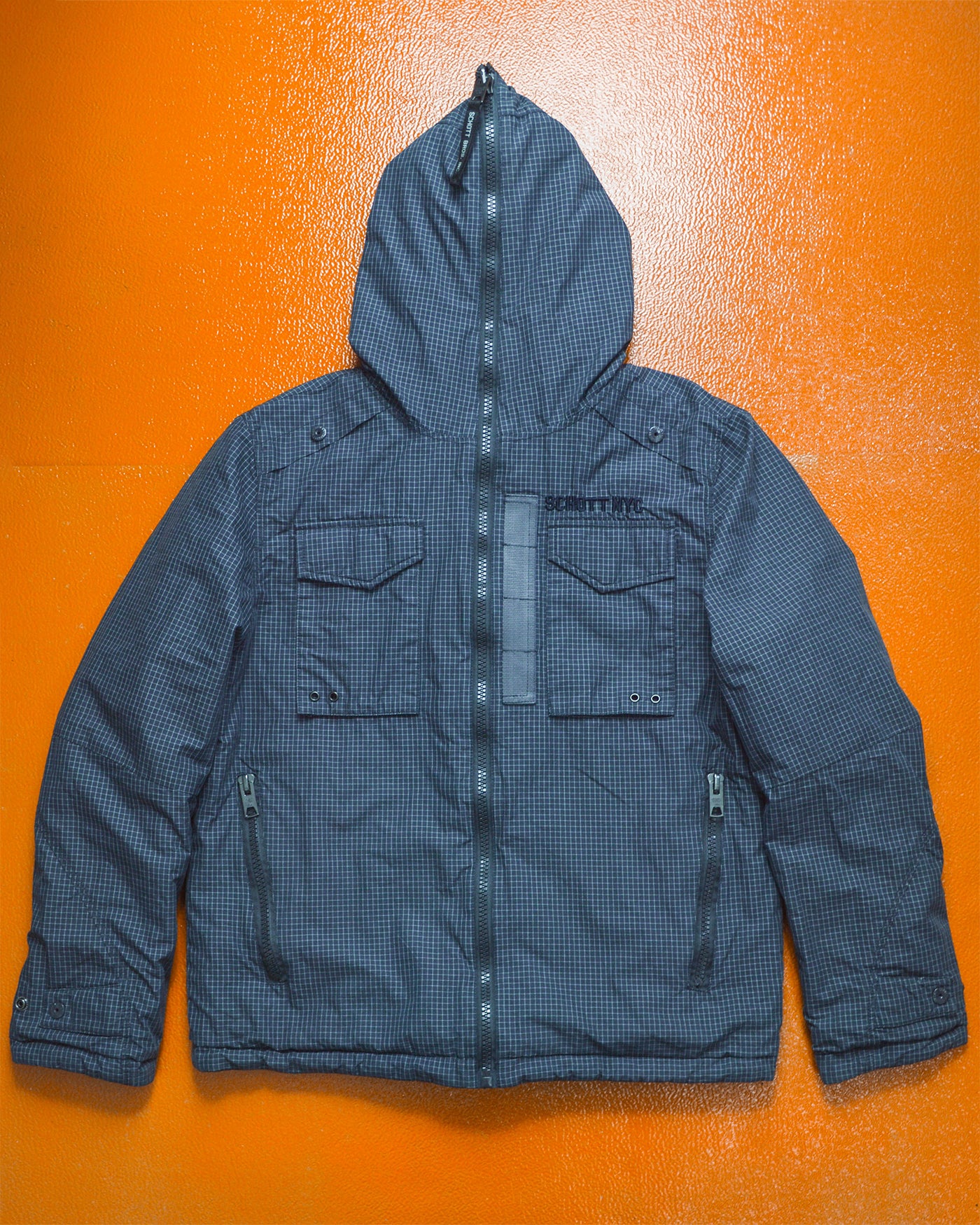 Black/ Grey Reversible Full Zip Onion Quilted Jacket (~M~)