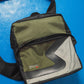 Green/ Grey/ Black Panelled Tactical Sling Bag (~OS~)
