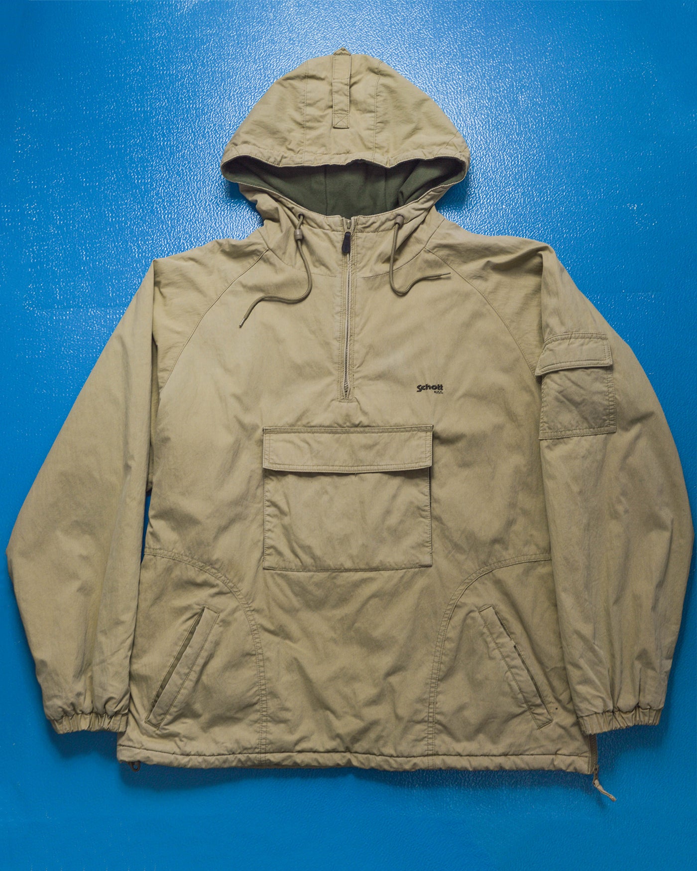 Light Tan Asymmetrical Anorak Jacket (XXL)