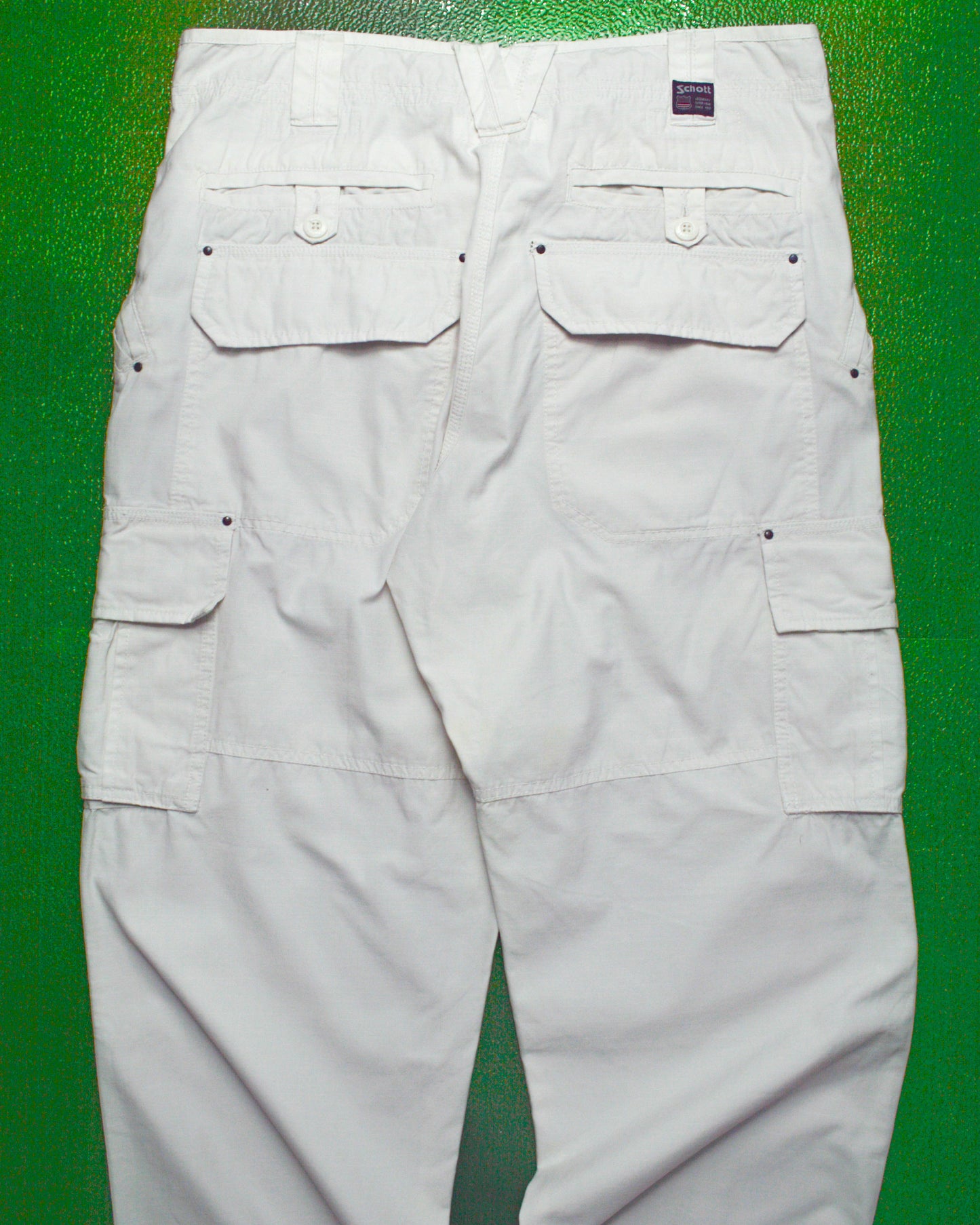 Multi-Pocket White Cargo Pants (34~36)