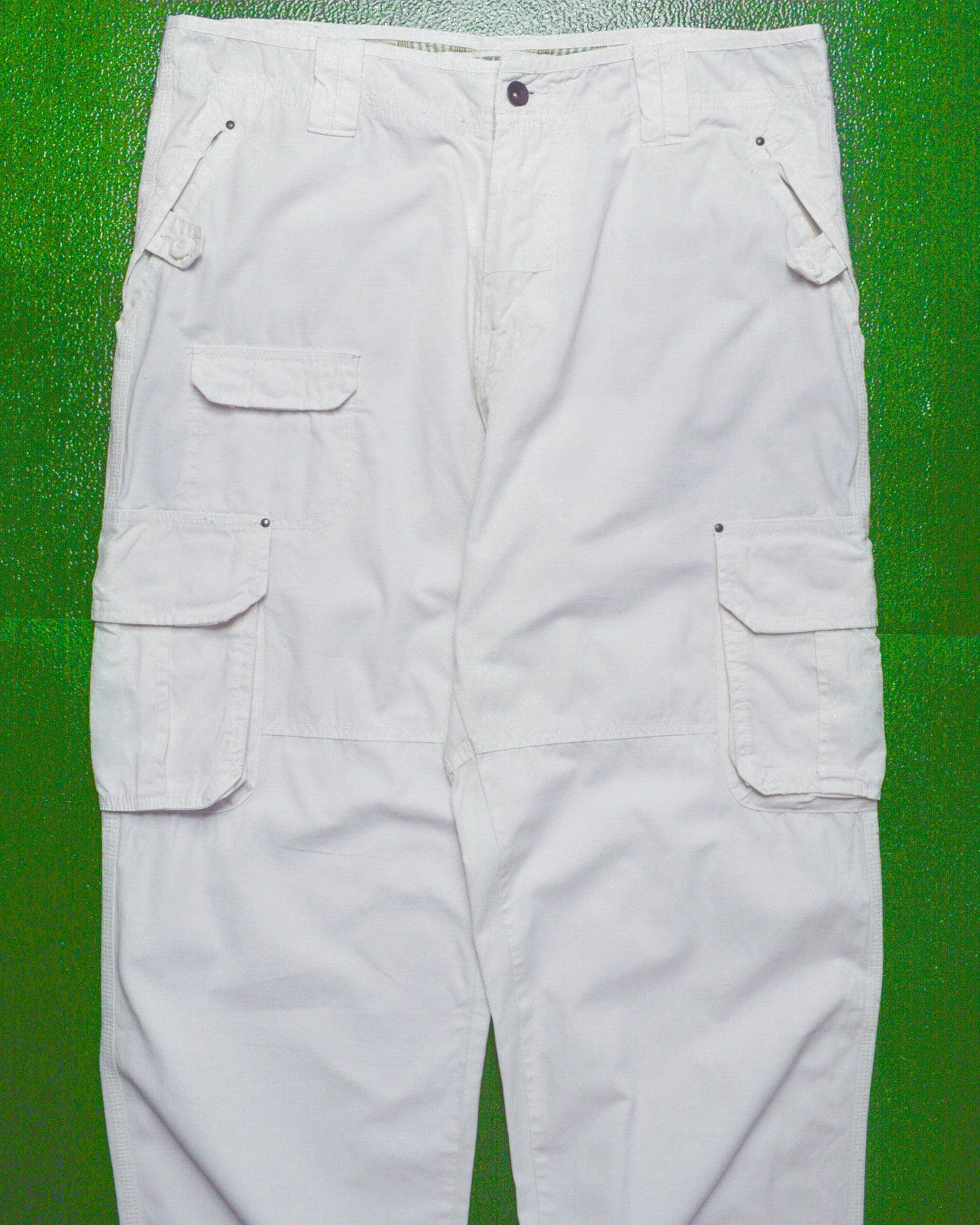 Multi-Pocket White Cargo Pants (34~36)