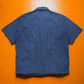 Jacquard Blue Pinstriped Boxy Shirt (~M~)