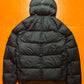 AW07 Opaque Black Nylon Tela Mesh Badge Goose Down Puffer Jacket (~M~)