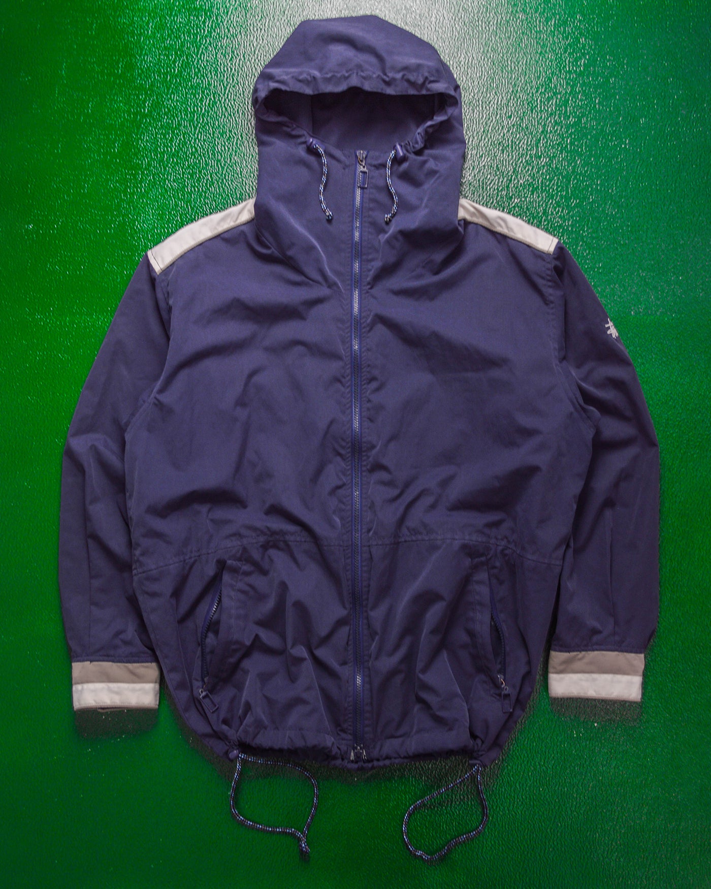 90s Contrast Trim Deep Purple  Navy Windbreaker Jacket (L)