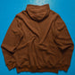 Brown  Orange Logo Zip Up Hoody (XL)