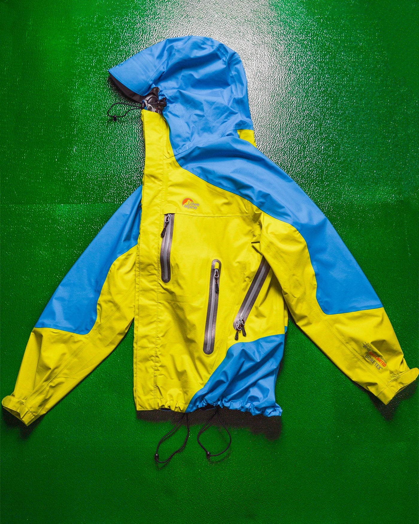 Stussy Lowe Alpine F/W 11 Blue / Yellow Packable Panelled Gore-Tex