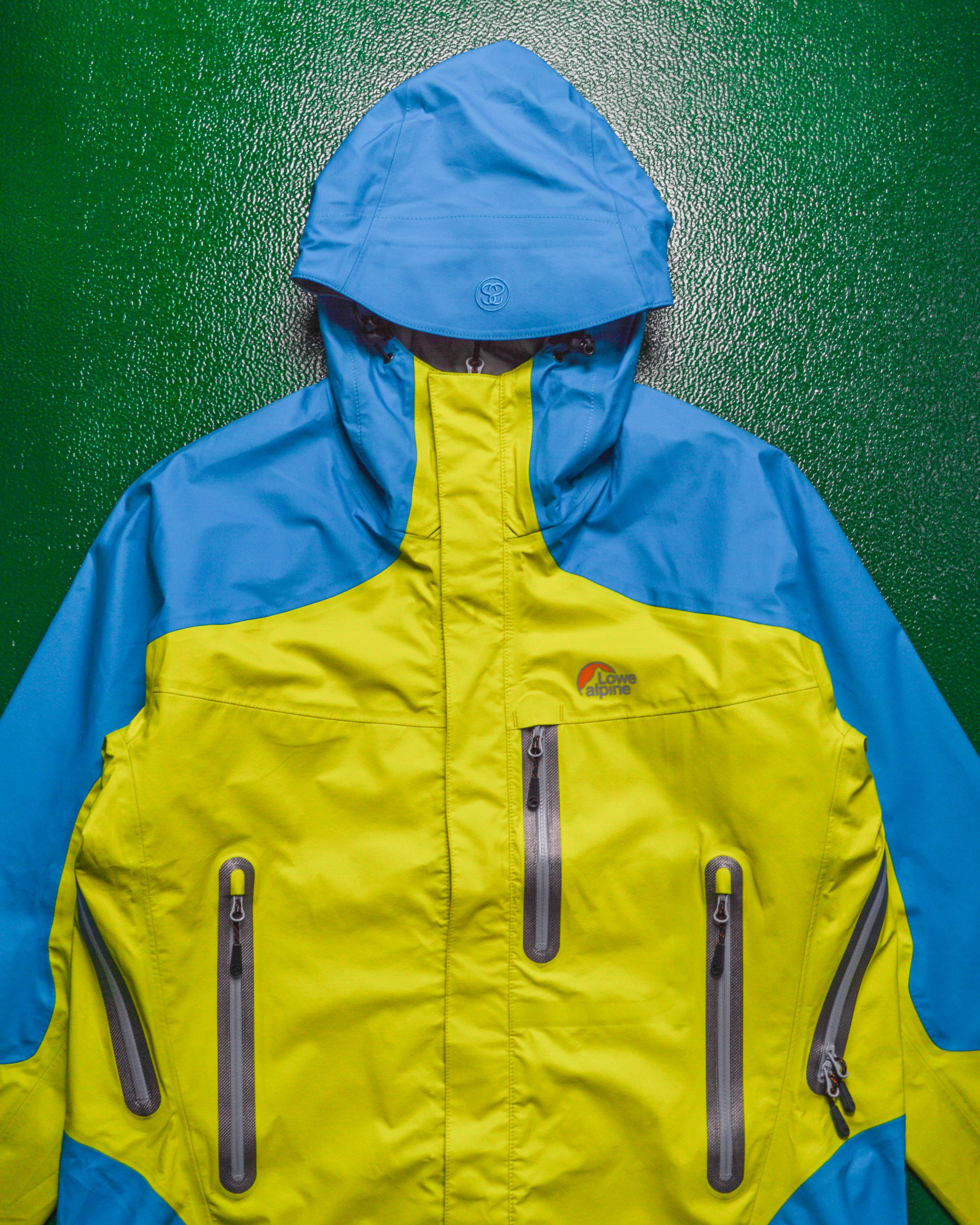 Stussy Lowe Alpine F/W 11 Blue / Yellow Packable Panelled Gore-Tex