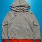 Red Contrast Accent  Zip Up Hoody (M)