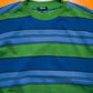 90s Blue Green Striped Jumper (L)