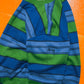 90s Blue Green Striped Jumper (L)