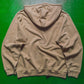 Minimal Early 2000s Tan / Gold Pullover Hoody (L)