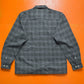 Grey Plaid Open Collar Longsleeve Shirt (M)