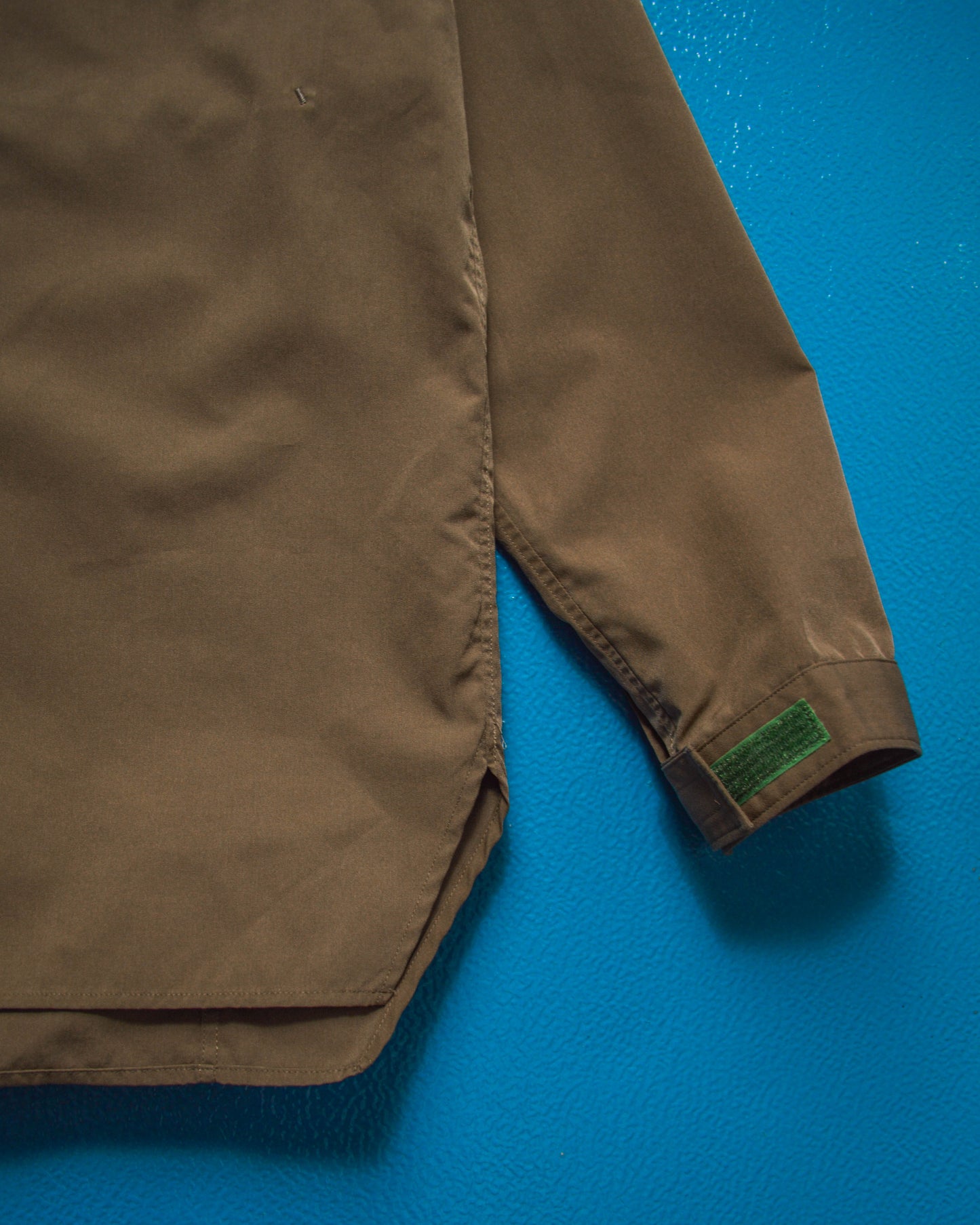 AW 1999 Ambivalence Brown / Green Minimal Mesh Lined Pocket Work Shirt (~S~)