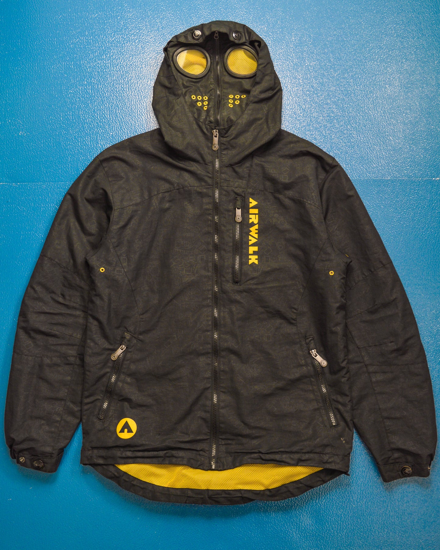 Airwalk Tonal Pattern Black / Yellow Goggle Jacket (S)