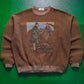 Armani 80s Cut And Sewn Waffle Knit Graphic Jumper (S~M)