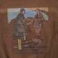 Armani 80s Cut And Sewn Waffle Knit Graphic Jumper (S~M)