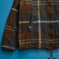 Armani 90s Wool/ Mohair Plaid Quilted Muted Burgundy / Navy Zip Up Jacket (M~L)