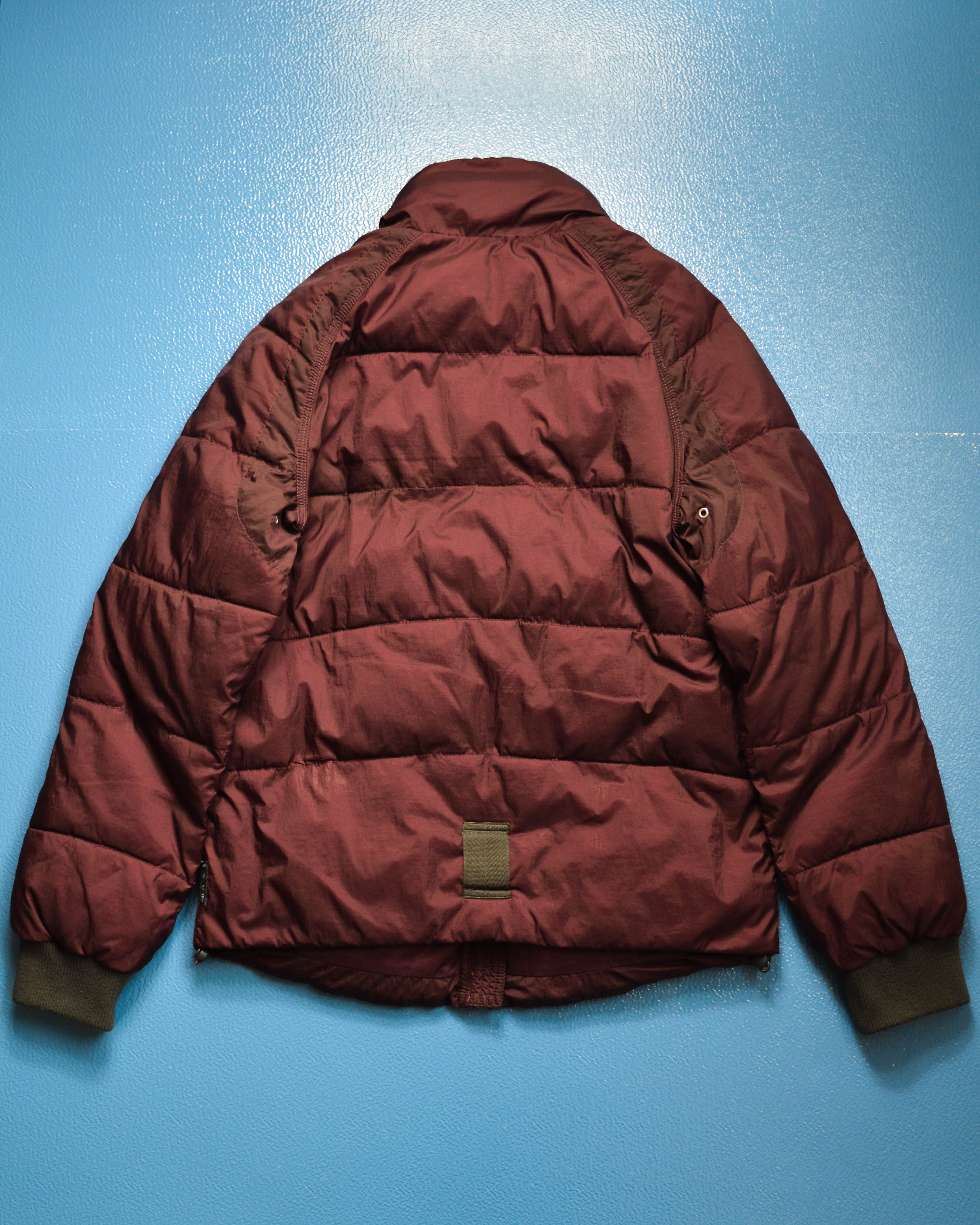 Armani Jeans Burgundy Translucent Nylon Puffer Jacket M shop