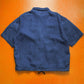 Armani Lino Flax / Linen "Low Environmental Impact" Navy Zip Up Over Shirt (L~XL)