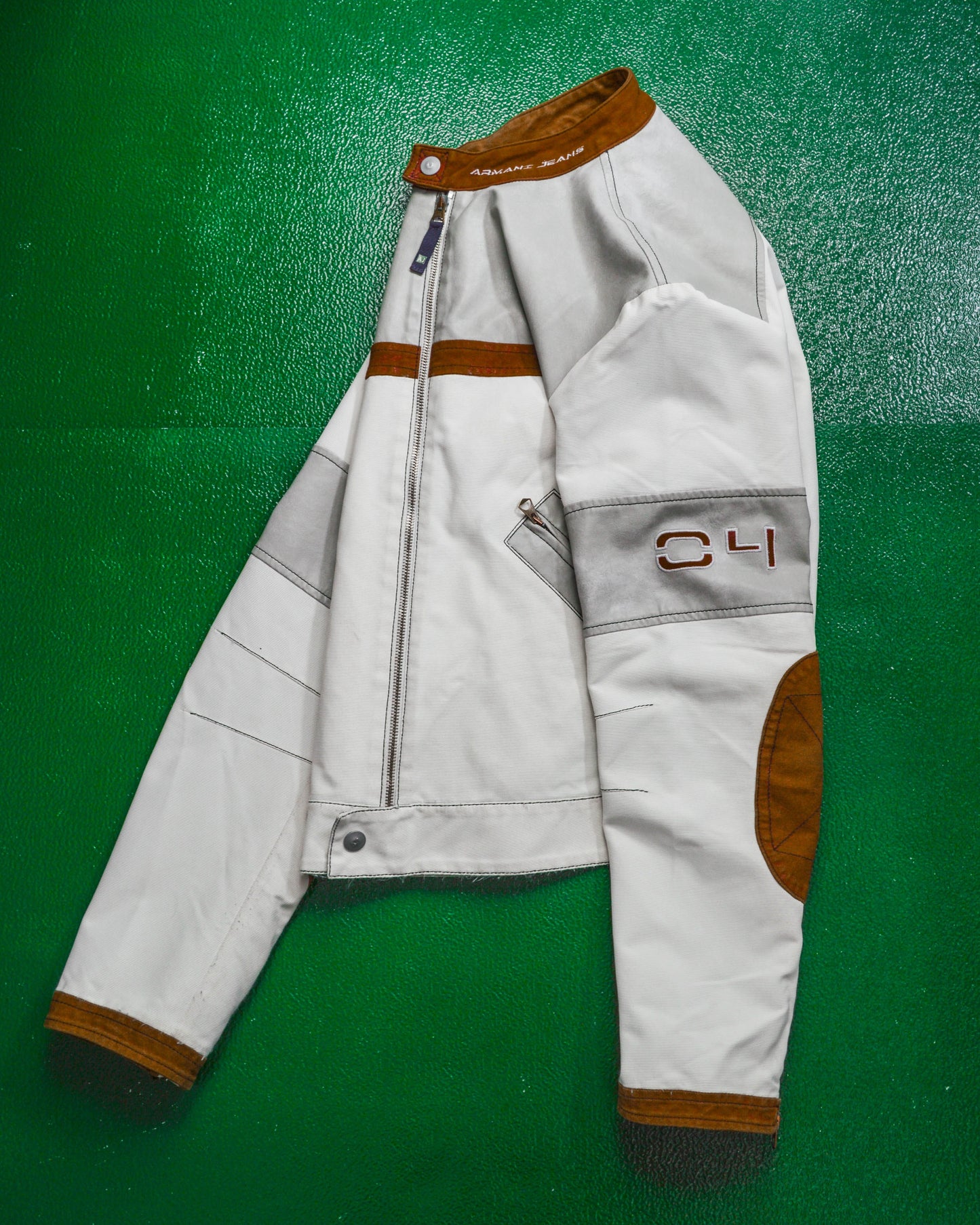 Armani Vintage Moto Racer / Biker Style Panelled Jacket (~M~)