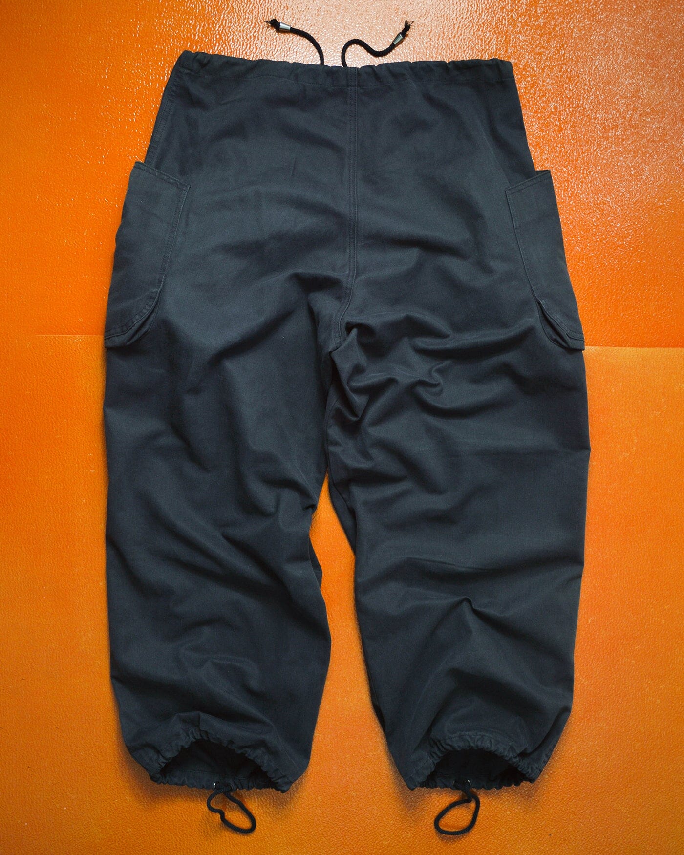 Armani Washed Navy Military Style Wide Cargo Pants (31~34)