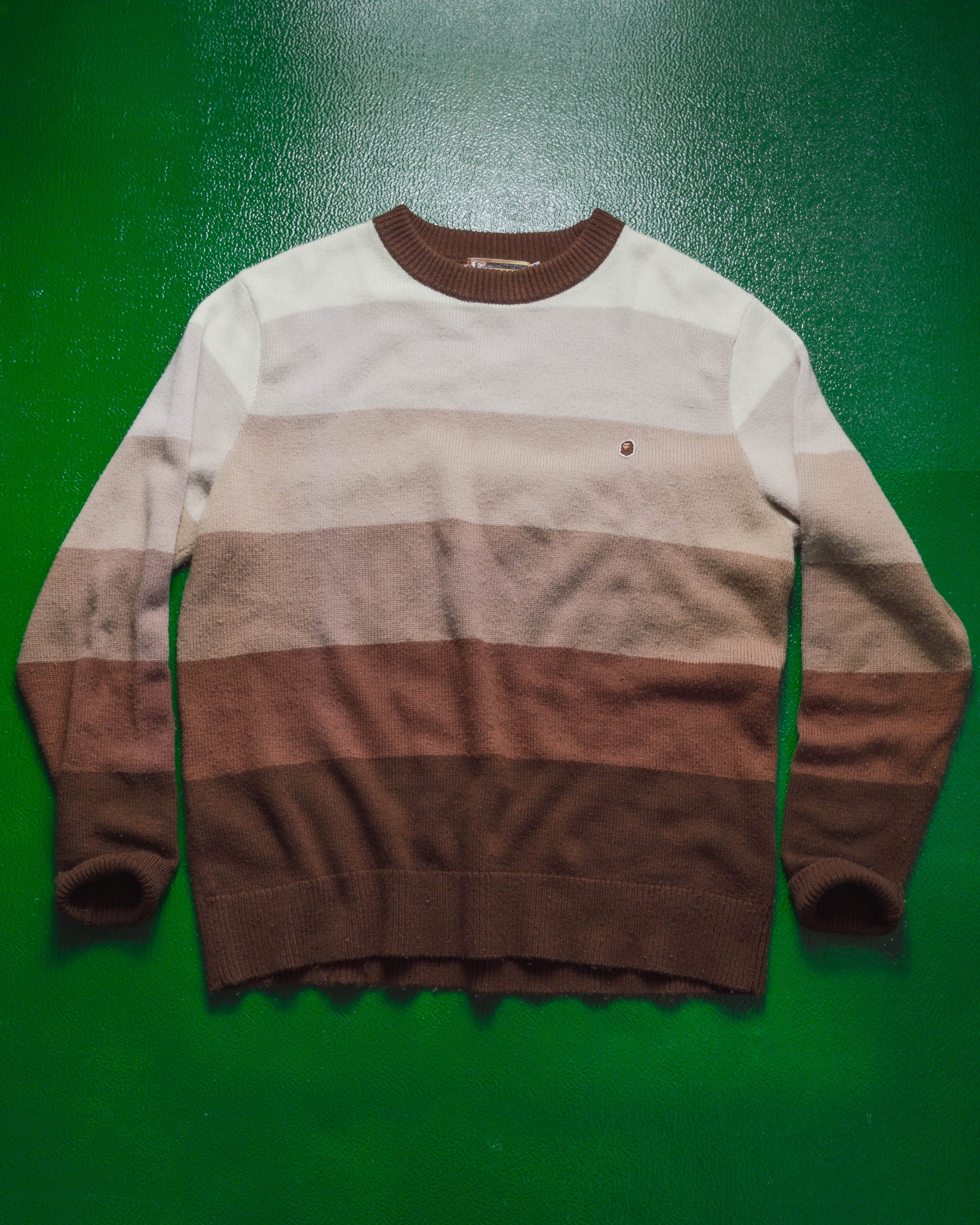 bape Ombre Blocked Tonal Knit Sweater (~M~)